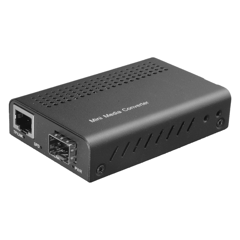 Marca Blanca Conversor de medios Fast Ethernet con 1x RJ45 y 1x SFP