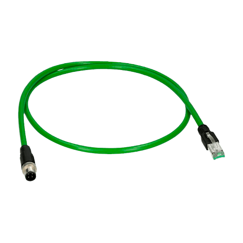 Safire Conector adaptador M12 macho a RJ45 macho