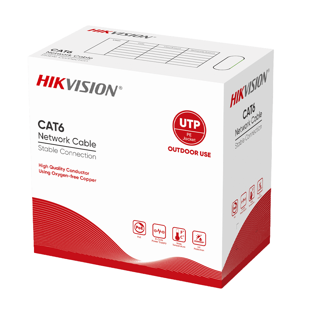 Hikvision cable UTP categoría 6