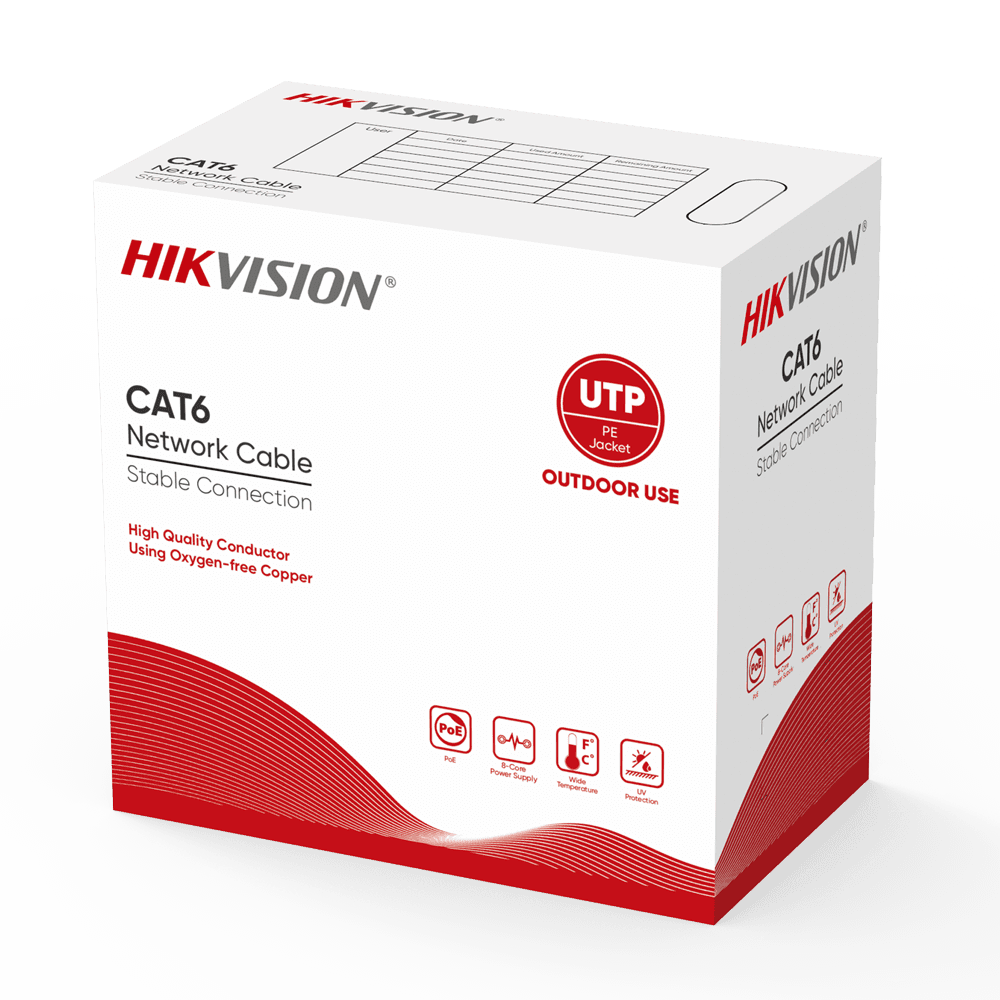 Hikvision cable UTP categoría 6